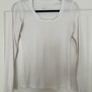Caslon Women's Cream Long Sleeve Tee